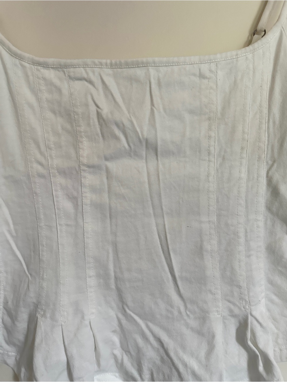 Pilcro White Square-Neck Pin-Tuck Cami - Picture 6 of 9
